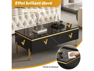 Table basse  coloris noir <strong></strong> <strong></strong>