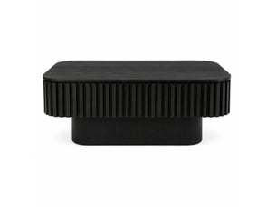 Table basse rectangulaire coloris noir <strong>WISHDOR</strong> <strong></strong> - 60 cmx98 cm
