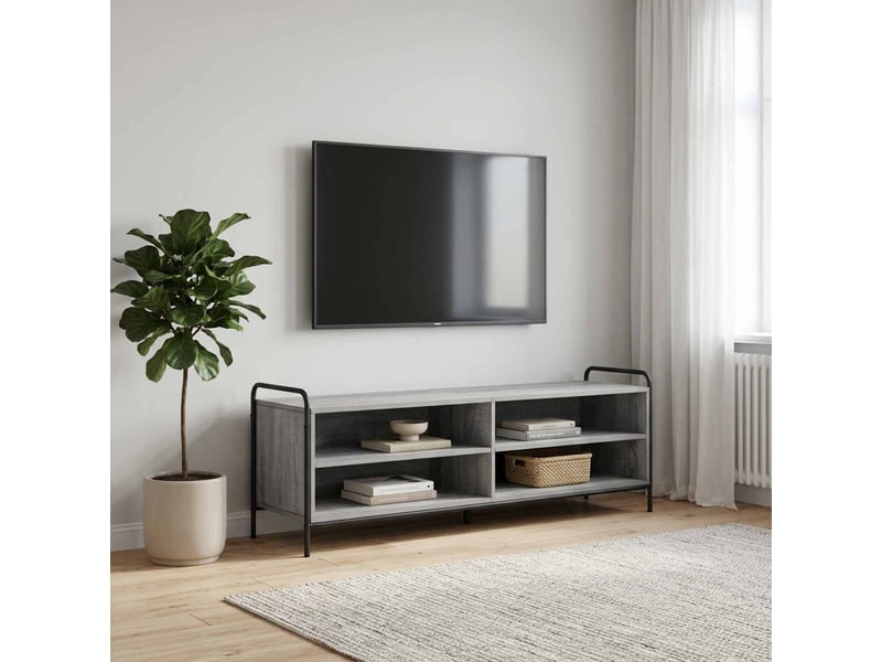  Meuble tv, banc tv 140x39,5x50 cm sonoma gris bois d'ingénierie  - Conforama B