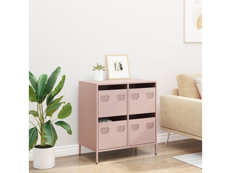  Buffet - bahut - meuble de rangement rose 68x39x73,5 cm acier laminé à froid  - Conforama C