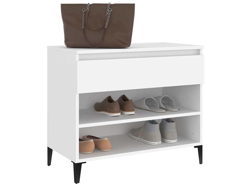  Meuble à chaussure | armoire à chaussures blanc 70x36x60 cm bois d'ingénierie shl6512  - Conforama E