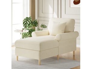 Fauteuil relax manuel <strong>MODENVIE</strong> <strong></strong> Velours beige vendu A l'unité