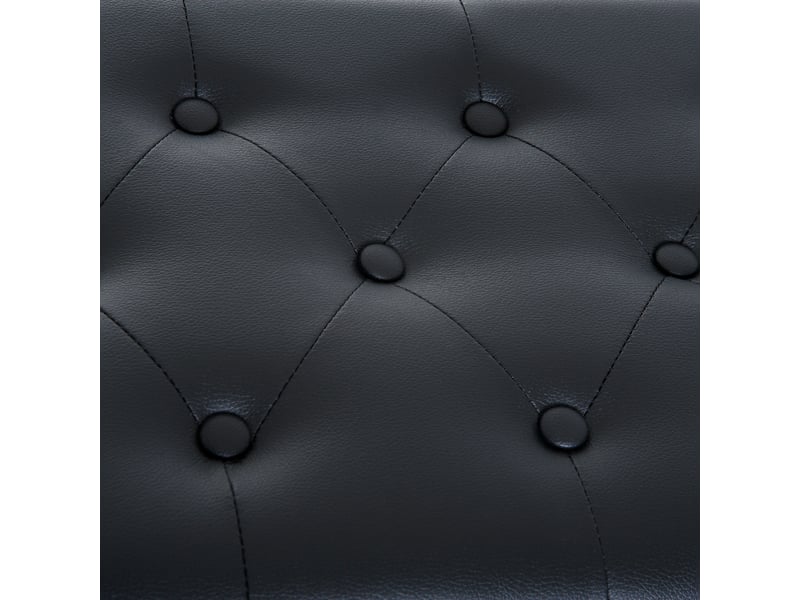  Banquette tabouret siège pour piano avec coffre de rangement pied bois caoutchouc assise capitonnée noir  - Conforama W
