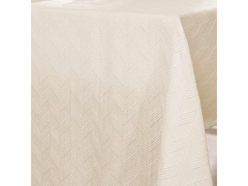  Nappe de table jacquard elyse 140x240cm naturel  - Conforama C