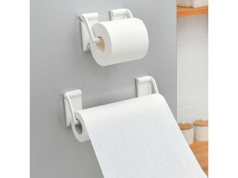  Distributeur de papier toilette pratique, porte-papier toilette mural simple, distributeur de papier toilette en plastique, blanc  - Conforama A