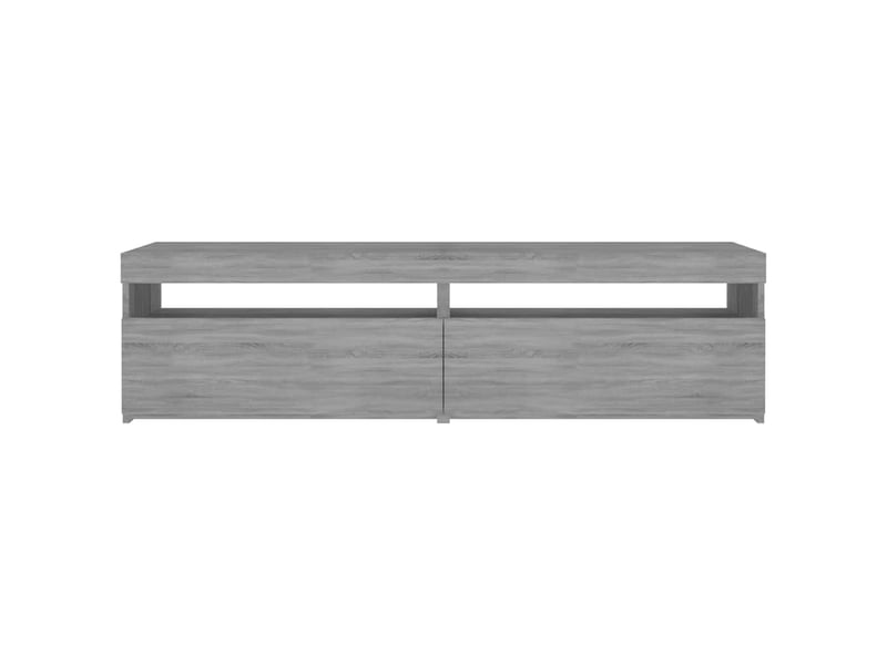  Meubles tv - banc tv - meuble de rangement avec lumières led 2 pcs sonoma gris 75x35x40 cm  - Conforama E