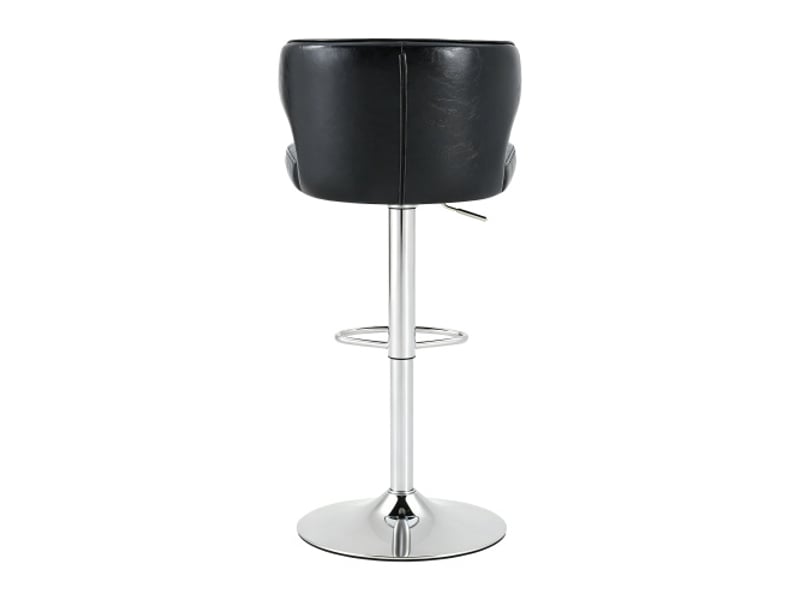  Ensemble 2 tabourets de bar avec dossier – hauteur réglable, pivots 360°, socle large, repose-pieds – cuisine moderne  - Conforama D