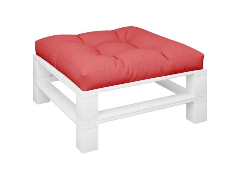  Coussin de palette, coussin de chaise, coussin de canapé rouge 80x80x12 cm tissu cf55446  - Conforama C