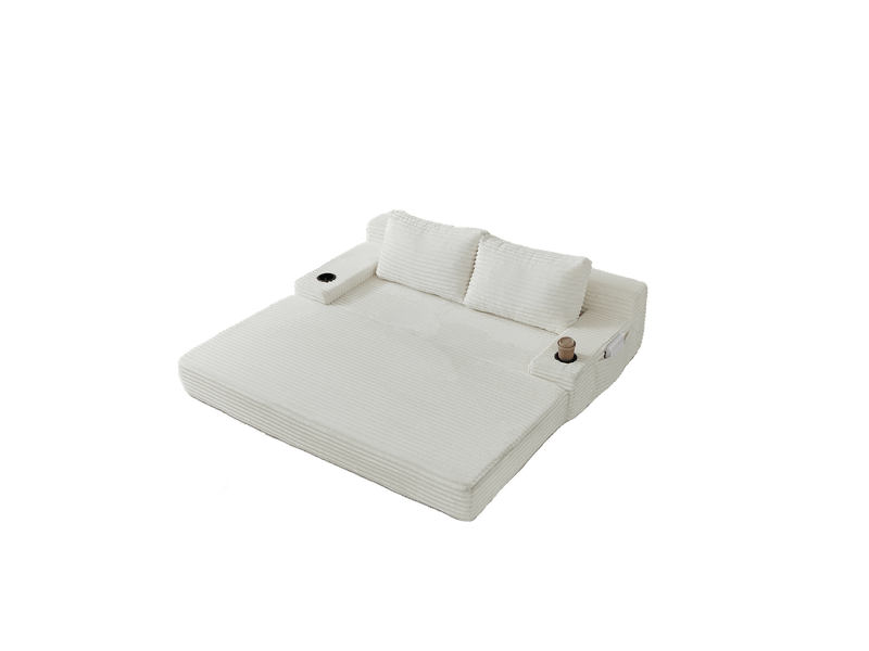  Canapé-lit pliant 180x85x62 cm 2-en-1 beige sans matelas  - Conforama A