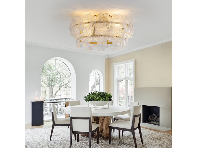  Ventilateur de plafond avec lustre cristal 52cm - plafonnier ventilateur pour salon, led 6 vitesses, moteur dc - doré  - Conforama D