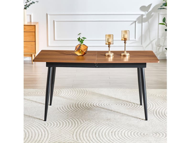  Table repas rectangulaire 190,5 x 80 cm style industriel 6 à 8 personnes evryae  - Conforama C