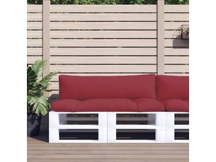 Lot de 2 coussins de palette, coussins de canapé rouge bordeaux tissu cf59605