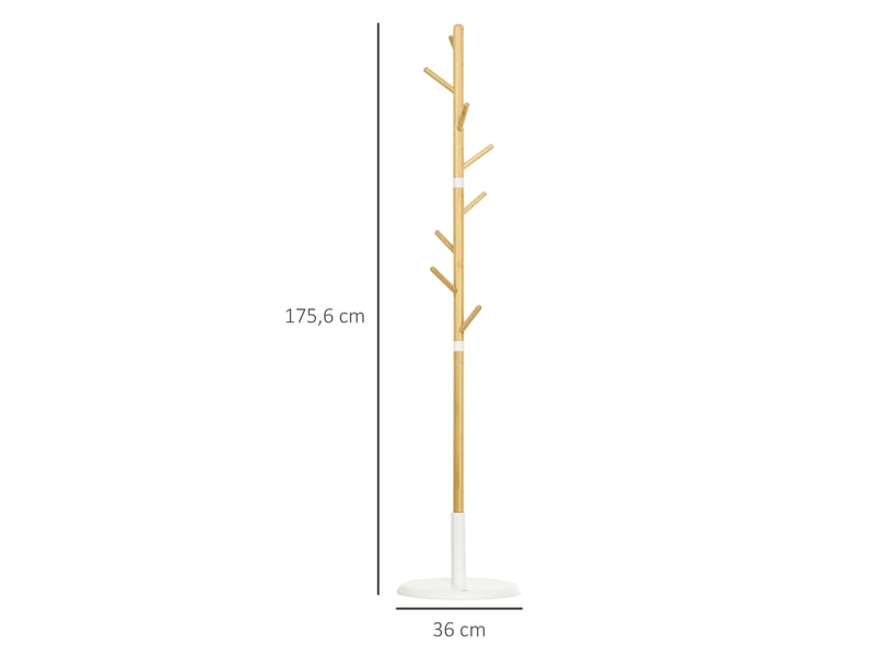  Portemanteau sur pied portant à vêtements vestiaire 8 patères meuble d'entrée pour vêtements chapeaux entrée  - Conforama D