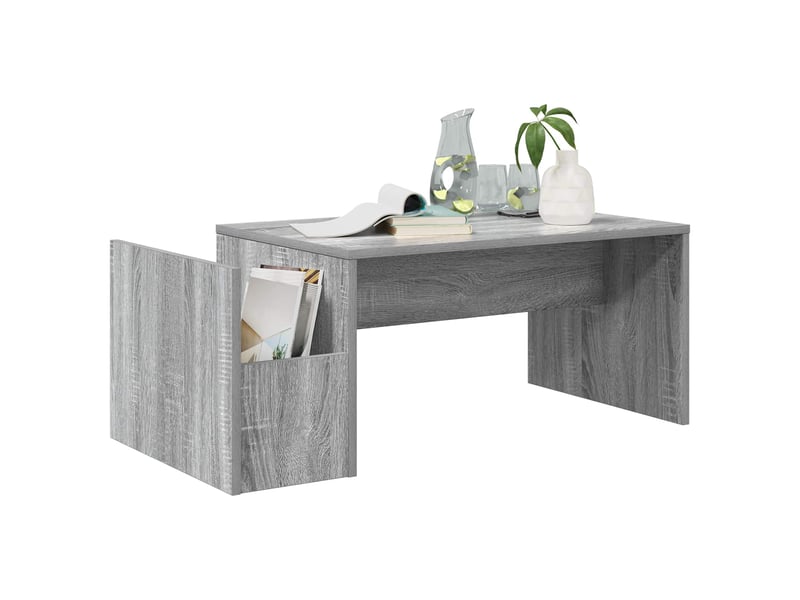  Table basse - table de salon - table à thé gris sonoma 90 x 45 x 35 cm bois d'ingénierie  - Conforama C