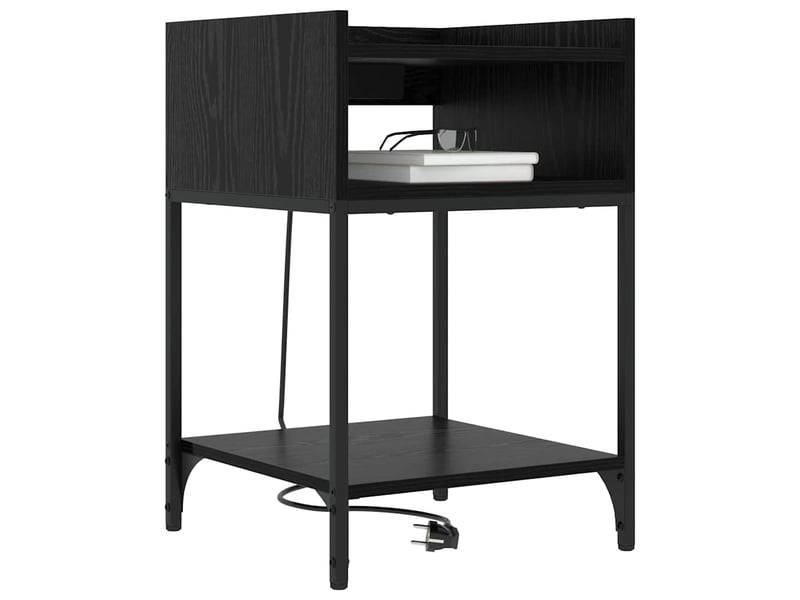  Table de chevet - cabinet de chevet - table de nuit chêne noir 40 x 40 x 61 cm bois d'ingénierie  - Conforama B
