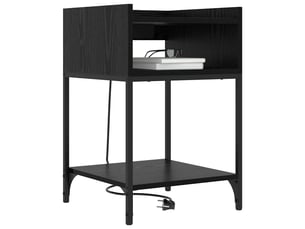 Table de chevet - cabinet de chevet - table de nuit chêne noir 40 x 40 x 61 cm bois d'ingénierie