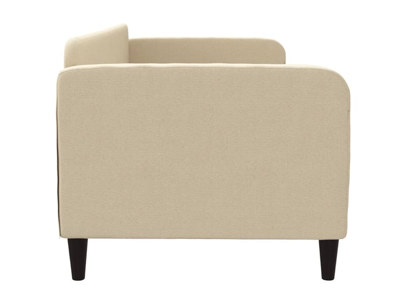 Lit simple- lit adulte -  lit de repos sans matelas crème 80x200 cm tissu  - Conforama C