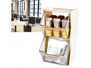 Organisateur de sachets de thé, amovible, coulissant, anti-poussière, 2 couches, transparent, gain de place, support pour sachets de thé, organiseur