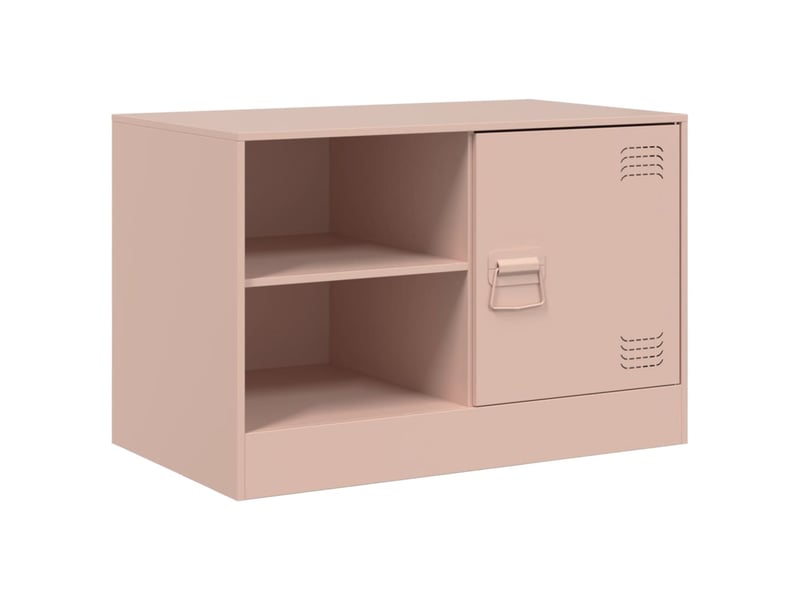  Meuble tv - banc tv - meuble de rangement rose 67x39x44 cm acier  - Conforama A