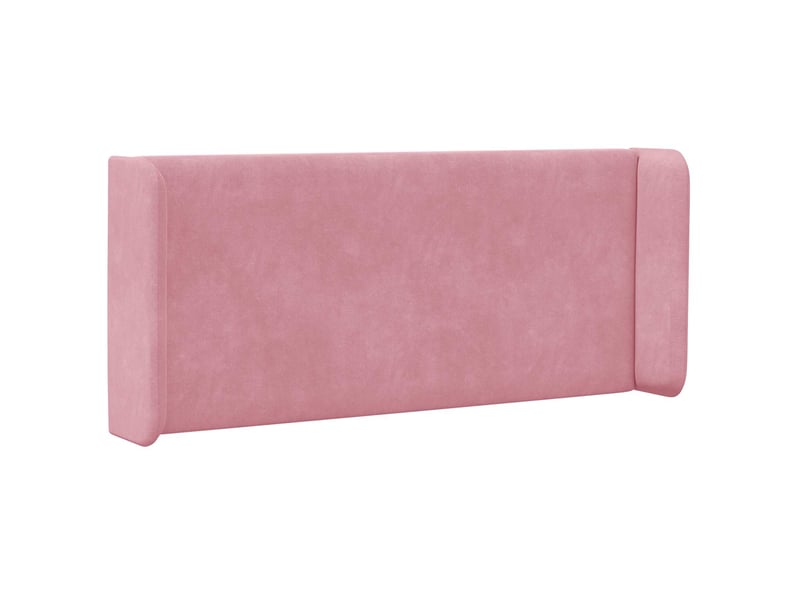  Oreille de tête de lit | coussin de tête de lit rose 40,5 x 40,5 x 4 cm velours  - Conforama D