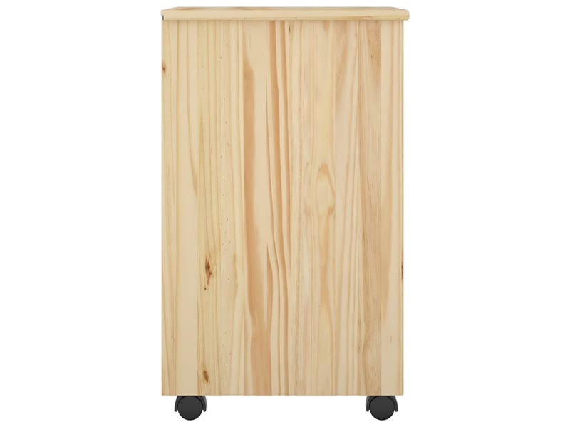  Caisson roulant de bureau marron 34 x 39 x 65,5 cm bois de pin massif  - Conforama E
