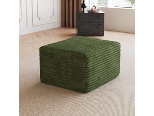 Canapé droit fixe <strong></strong> <strong></strong> 1 place Velours côtelé vert