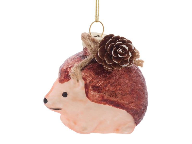  Suspension de sapin hérisson en verre marron 6 cm  - Conforama B