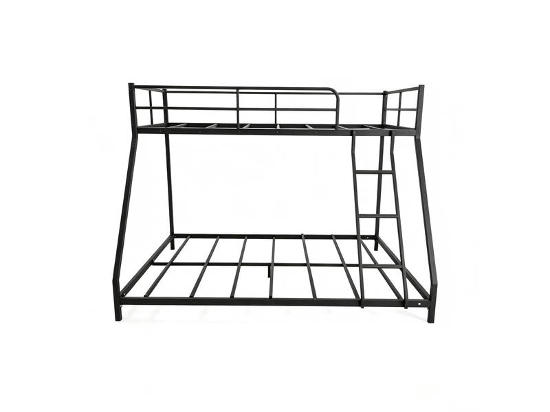  Cadre de lit 80x190 cm, structure de lit, structure gain de place en métal noir  - Conforama B