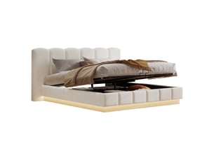 Lit coffre 180x200 cm   Fay Lum coloris blanc