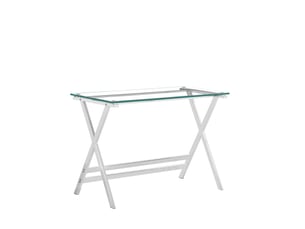 Bureau 110x55x76 cm en verre trempé transparent