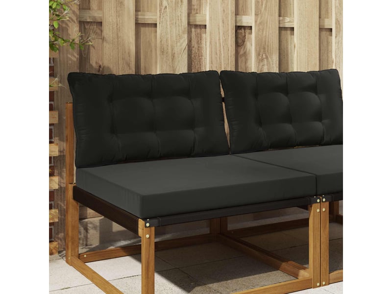 Coussin de canapé d'extérieur, coussin de chaise polyester noir 80 x 68,5 cm cf54130 - Conforama B