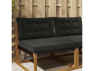 Coussin de canapé d'extérieur, coussin de chaise polyester noir 80 x 68,5 cm cf54130