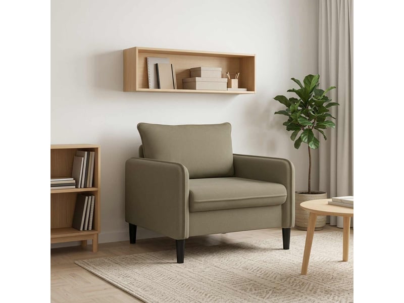  Vidaxl fauteuil xl kaki velours  - Conforama B