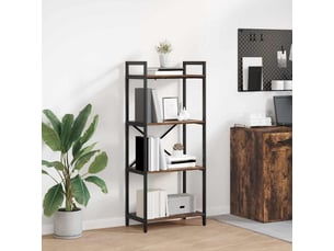 Étagère 4 niveaux, étagère de rangement 56 x 34 x 133,5 cm bois d'ingénierie shl539