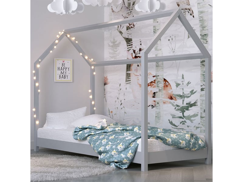  Lit cabane - bois - bella - blanc - 90x200 cm 3LT55.BL.0920 - Conforama C