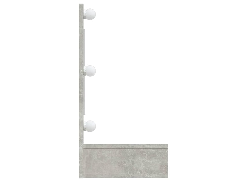 Armoire à miroir avec led gris béton 90x31.5x62 cm - Conforama E