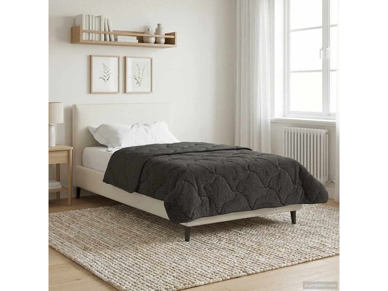  Duvet d'hiver - couette 155 x 220 cm hiver - couette anthracite respirant  - Conforama B