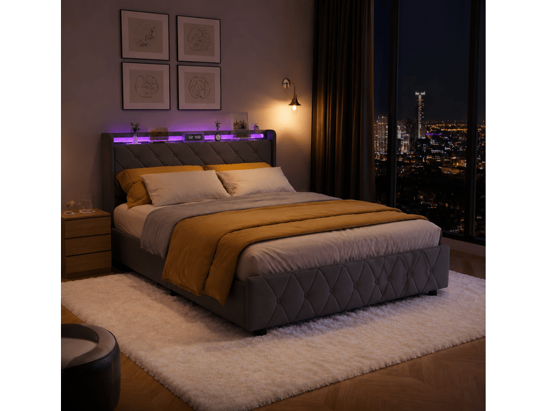  Cadre de lit 120x200 cm coloris blanc  - Conforama B