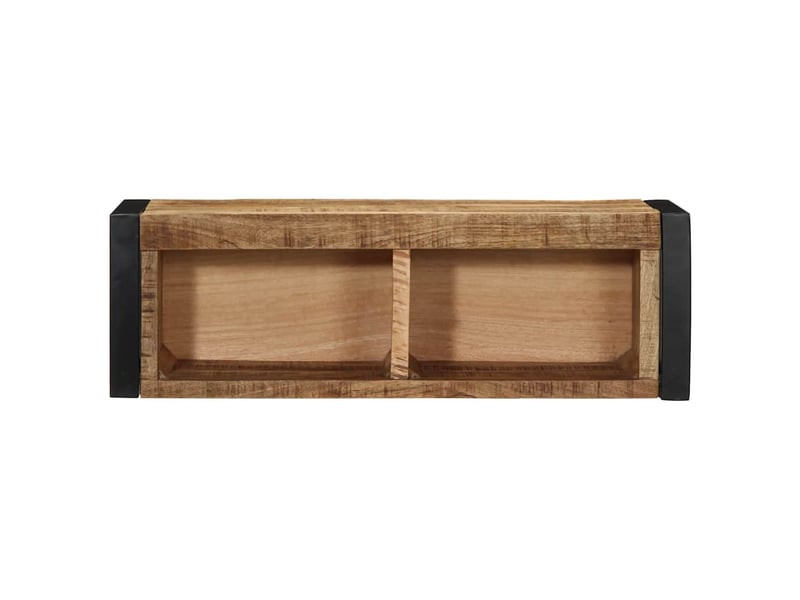  Meuble tv - banc tv - meuble de rangement 80x30x25 cm bois massif de manguier brut  - Conforama A