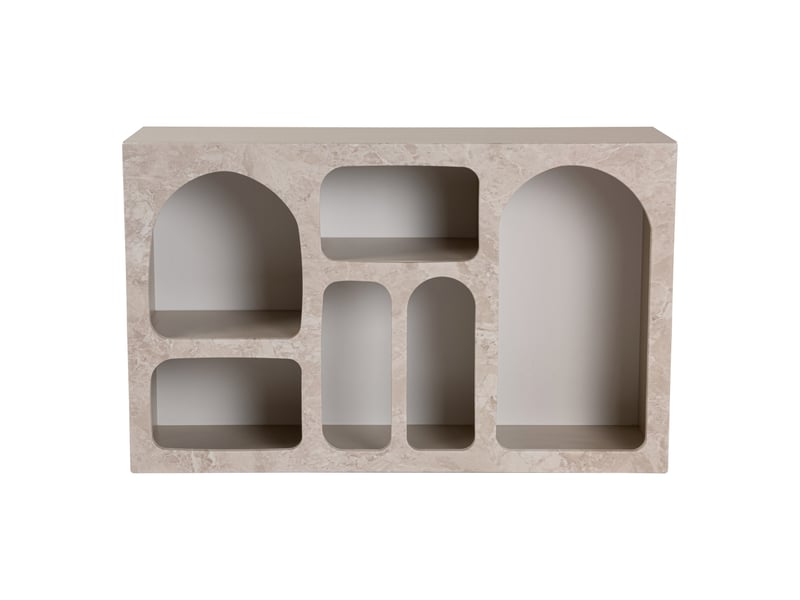  Buffet arsenioiu, meuble 6 étagères, 120x37x74h cm beige marbre Arsenioiu - Conforama D