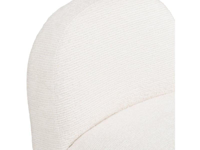 Svit-fauteuil lounge pivotant en tissu écru  - Conforama D