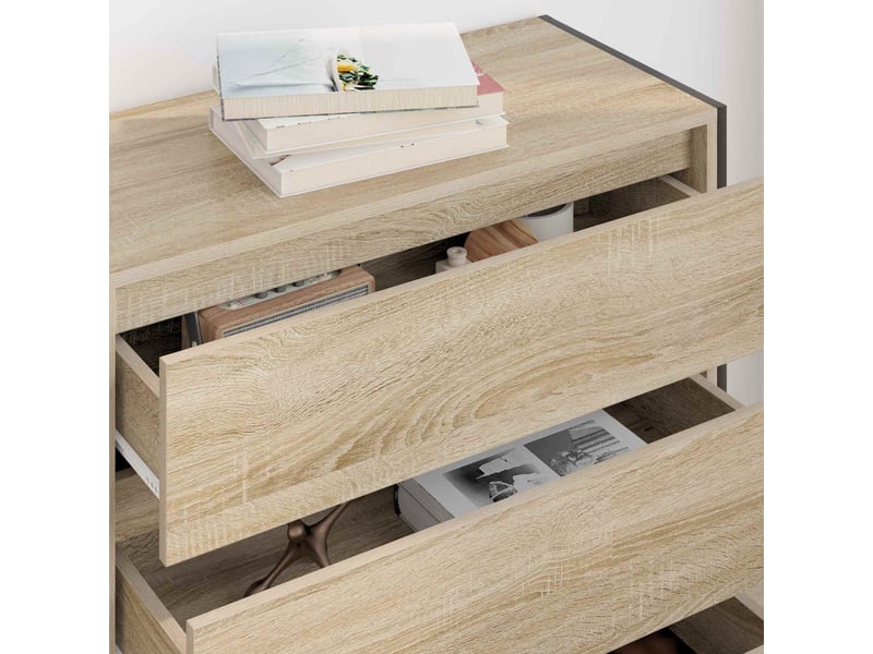 Buffet - bahut - meuble de rangement sonoma 79 x 36 x 75.5 cm bois d'ingénierie - Conforama D