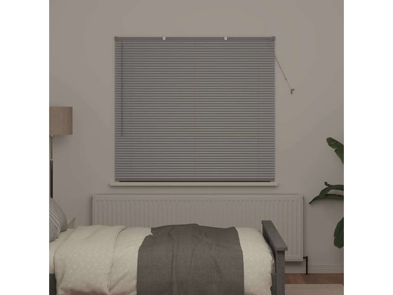  Store vénitien, store de fenêtre argenté 130 x 145 cm 25 mm aluminium cf47548  - Conforama C