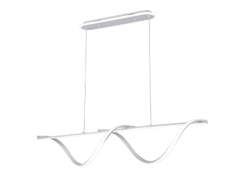 Fabrilamp house, suspension, moderne, led, 125 w, 5694 lm, 3000-4000-6000 k, blanc, 50-110 x 110 x 15 cm 249592001 - Conforama A