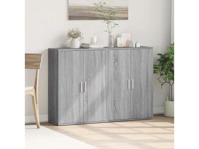  Buffets 2 pcs - bahut - meuble de rangement sonoma gris 60x31x84 cm bois d'ingénierie  - Conforama C
