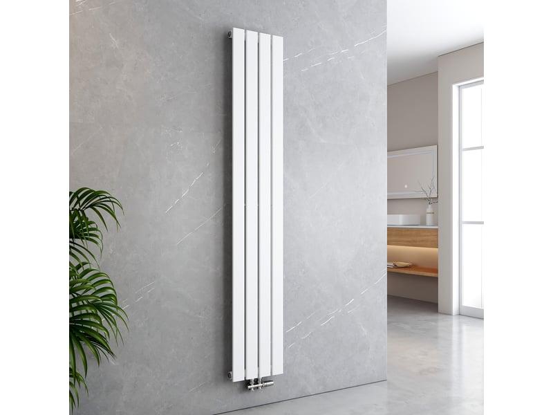  Emke radiateur à eau chaude, radiateur plat seule couche connexion centrale, blanc 180x30cm, 559w  - Conforama B