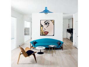 Suspension métal carré  lodgebleu d30 cm