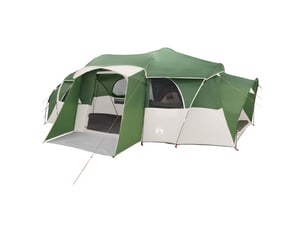 Tente de camping, tente familiale avec auvent imperméable 10 personne vert shl58285