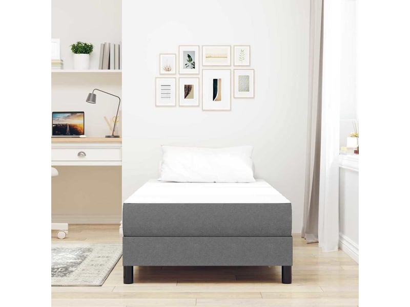  Lit simple- lit adulte -  matelas de lit avec matelas gris clair 100 x 200 cm tissu  - Conforama B