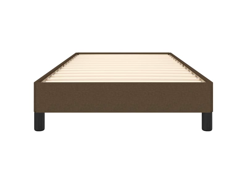  Lit simple- lit adulte -  cadre de lit sans matelas marron foncé 100x200 cm tissu  - Conforama D